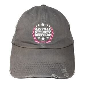 Oakville Fitbody Bootcamp Baseball Cap Brown One Size Adjustable Distressed